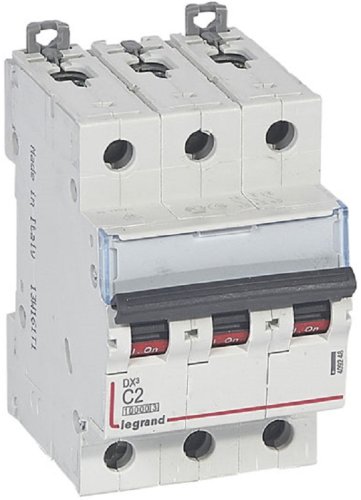 Выключатель автоматический Legrand DX3-E 10000 3п 2А C 16кА картинка